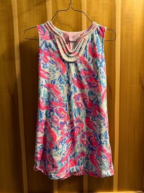 Lilly Pulitzer Floral Kids dress- Pink, Blue & Green
